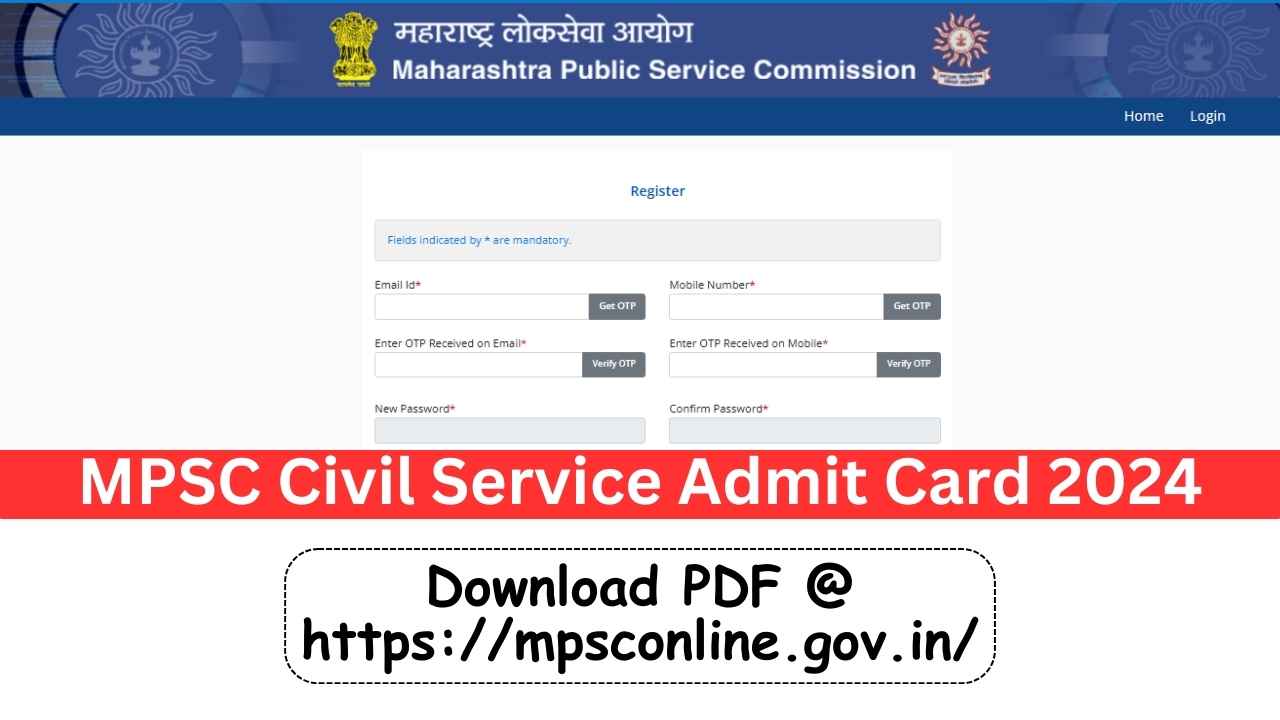 MPSC Civil Service Admit Card 2024