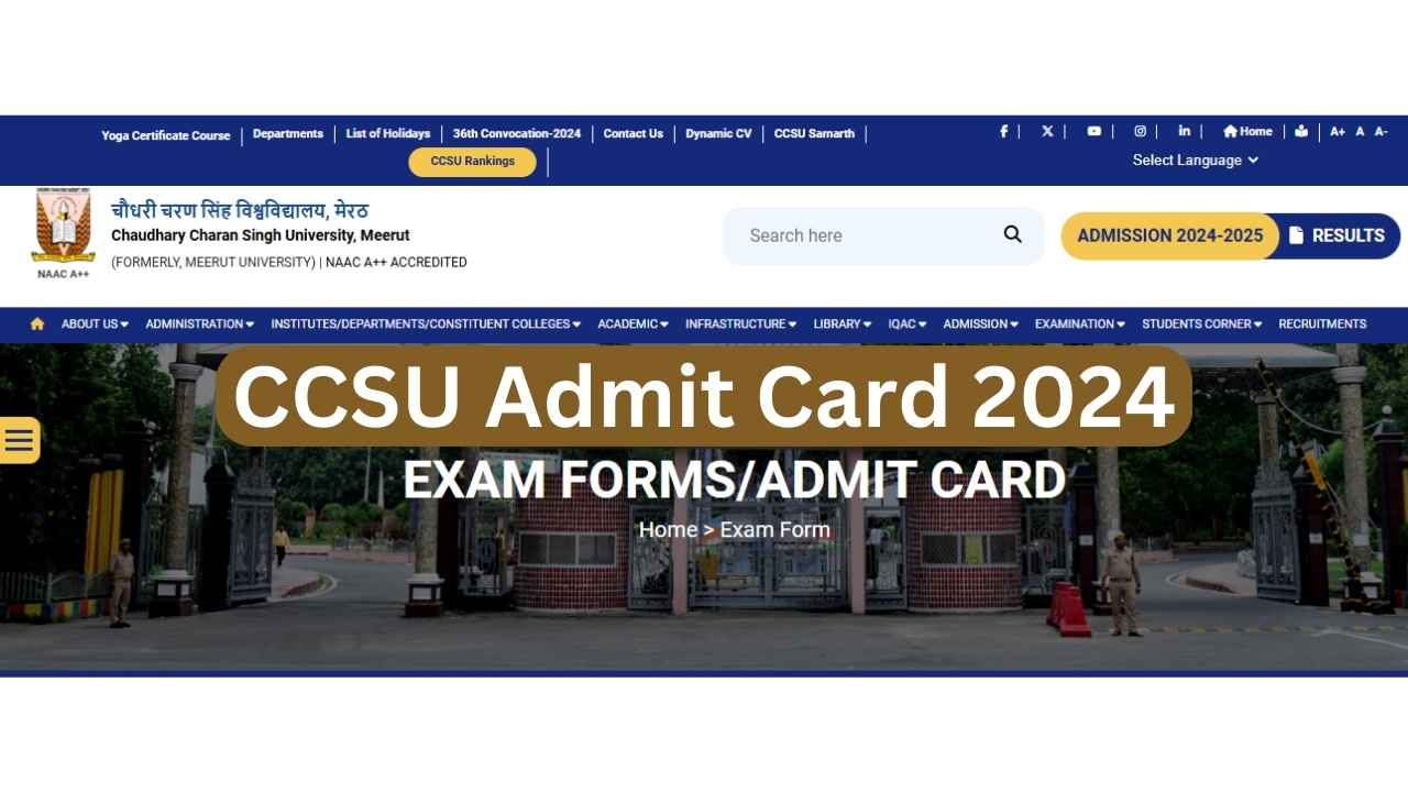 CCSU Admit Card 2024