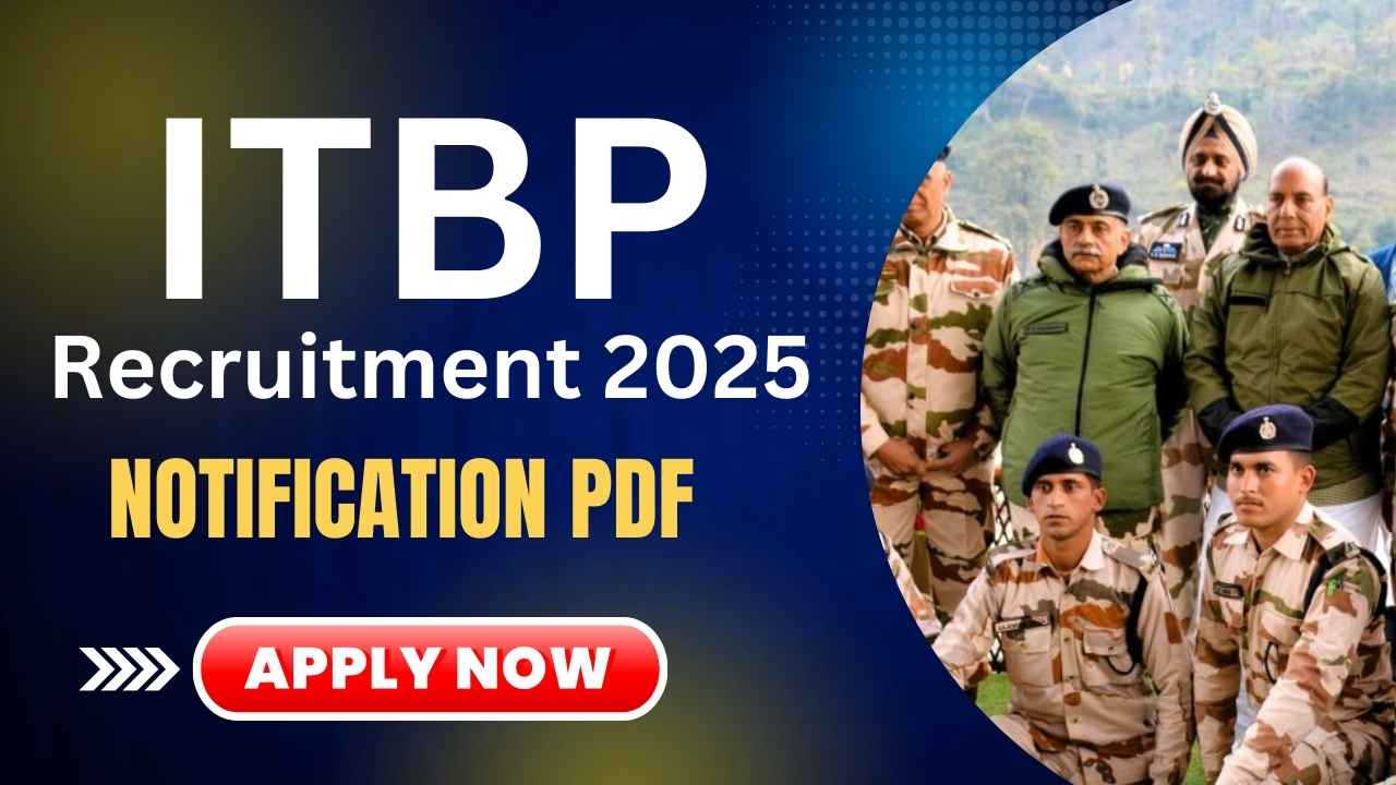 ITBP Recruitment 2025 Notification PDF