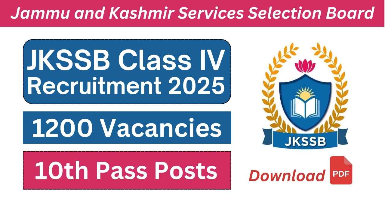 JKSSB Class IV Recruitment 2025