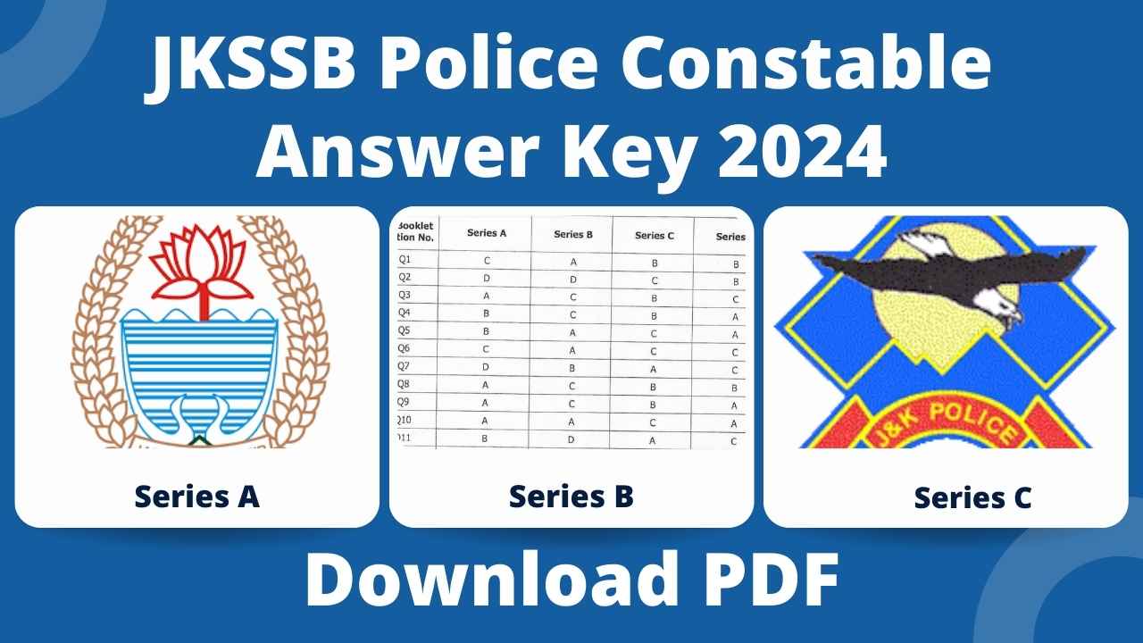 JKSSB Police Constable Answer Key PDF 2024