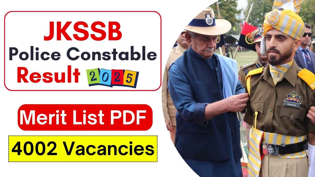 JKSSB Police Constable Result 2025