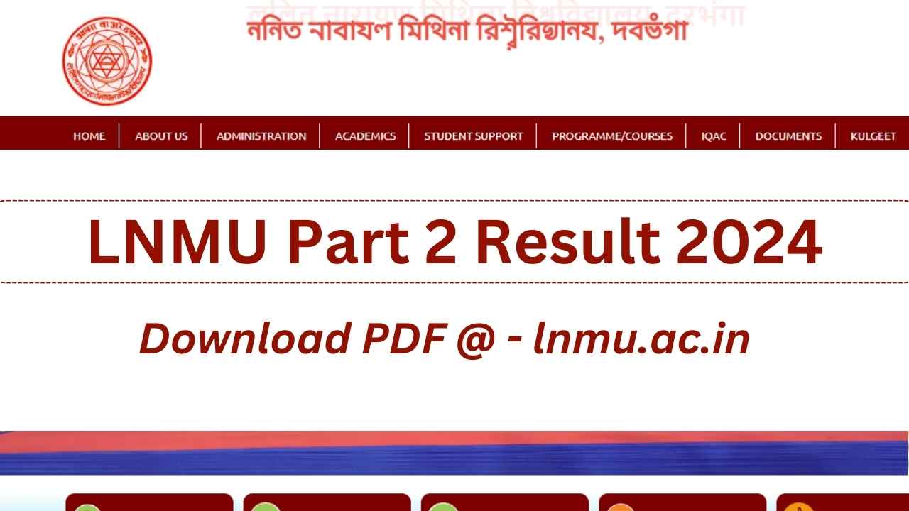 LNMU Part 2 Result 2024