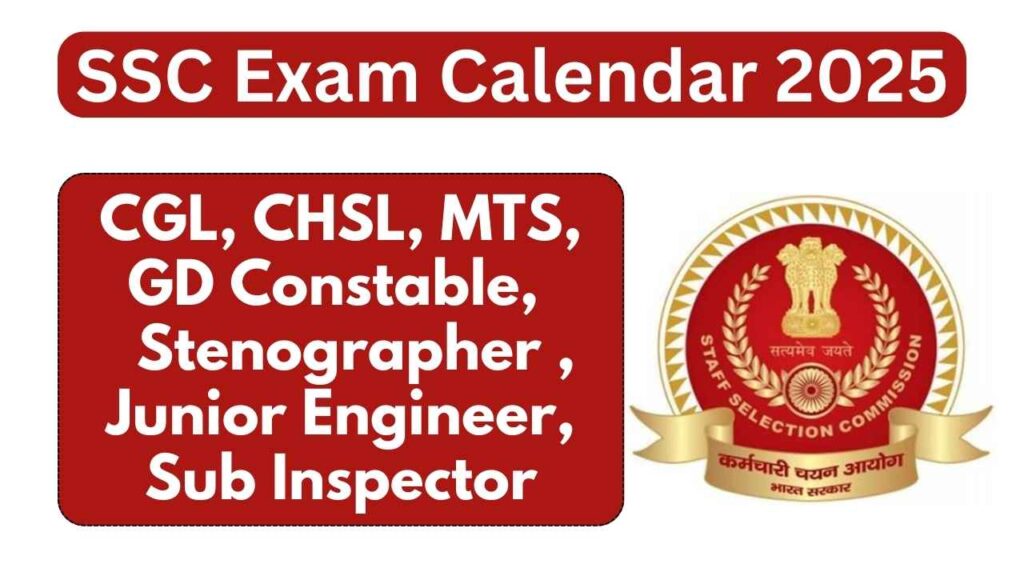 Ssc Calendar 2025 Pdf Download 