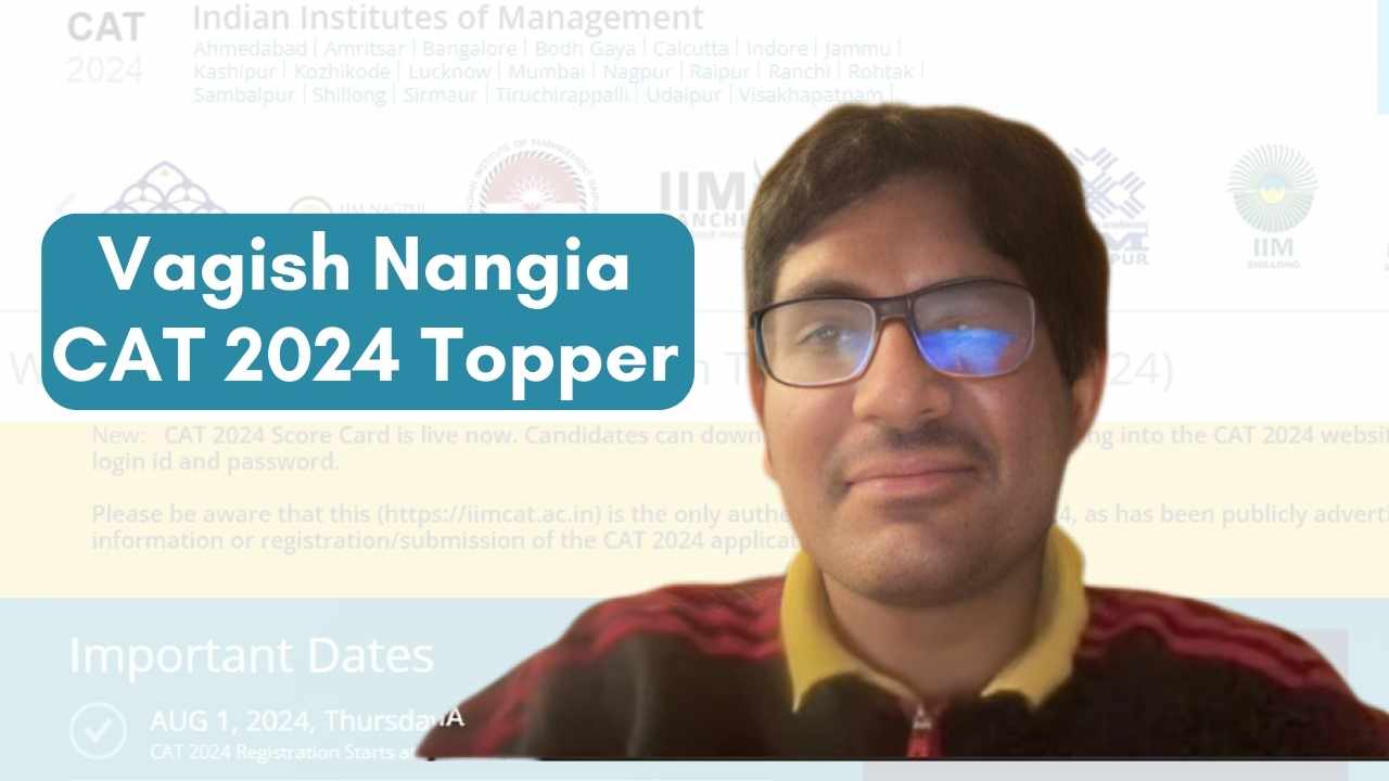 Vagish Nangia CAT 2024 Topper