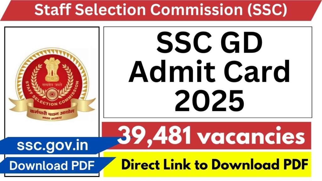 SSC GD Admit Card 2025