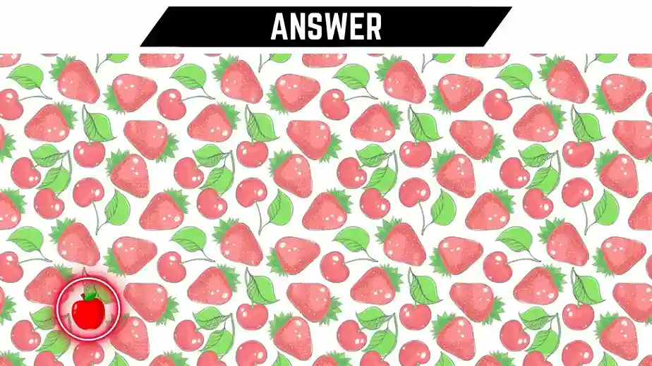 Spot The Hidden Apple In 7 Seconds Solution