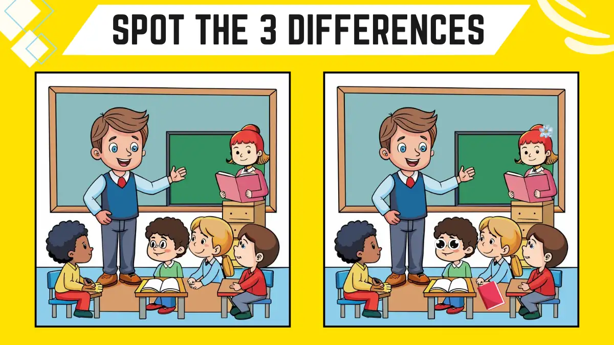 Spot the 3 Differences in this Image in 10 Secs